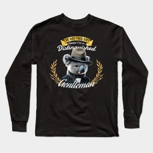 The Distinguished Koala Gentleman Long Sleeve T-Shirt